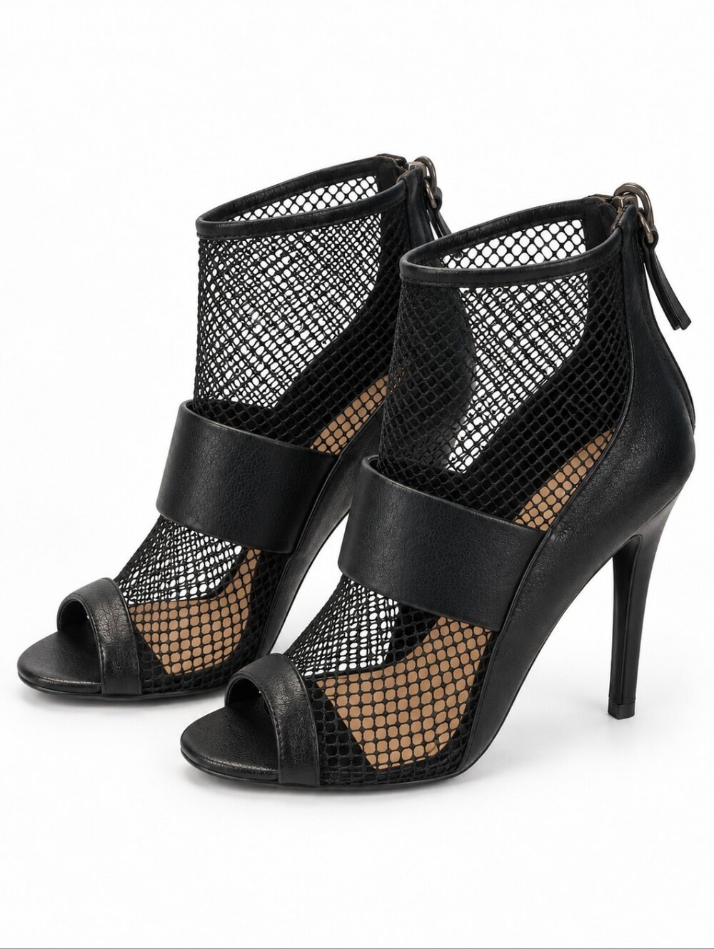 Joe’s Jeans Roman Black Mesh Stiletto Heels – Size 8.5